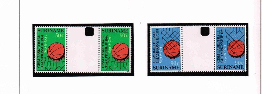 Suriname 1984 Basketball Brugpaar 416/17BPA /suriv88, Verzenden