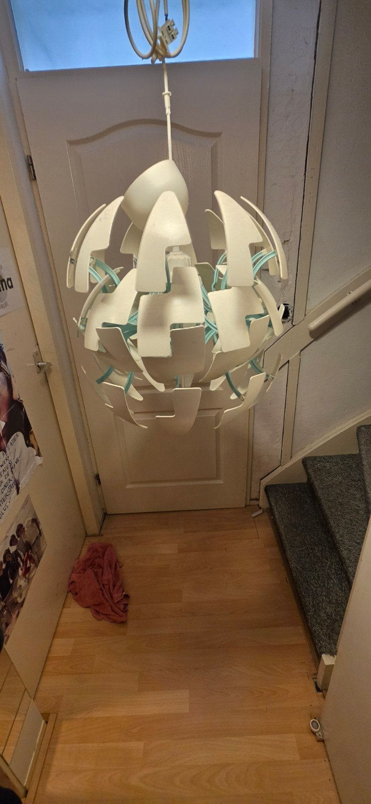 IKEA PS 2014 Hanglamp - Wit/Turquoise, Modern, Speels, Scandinavisch, Kunststof, Gebruikt, E27 (groot)