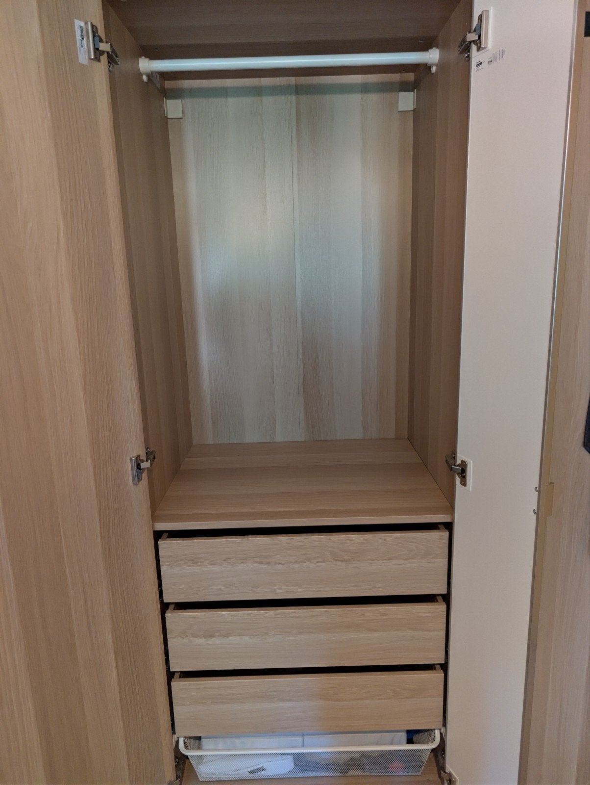 Pax/forsand/aheim kast met spiegel, 200 cm of meer, Zo goed als nieuw, Met lade(s), Modern