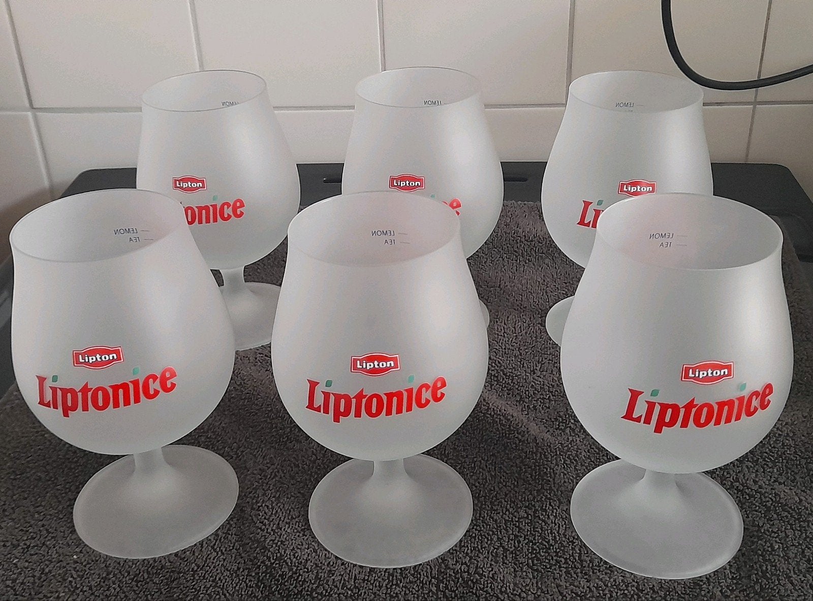 lipton Ice Tea Glazen,  6 stuks, Ophalen, Glas of Glazen, Overige stijlen, Glas