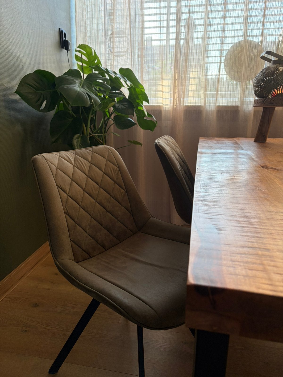 4 eetkamer stoelen groen, Huis en Inrichting, Ophalen, Zo goed als nieuw, Overige kleuren