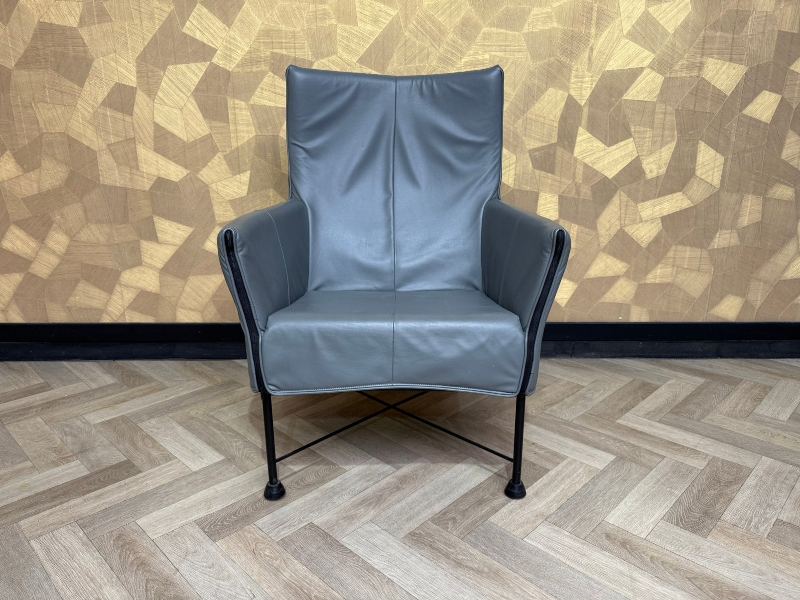 Montis charly fauteuil kalfsleder, Huis en Inrichting, Ophalen of Verzenden, Zo goed als nieuw, 50 tot 75 cm, Leer