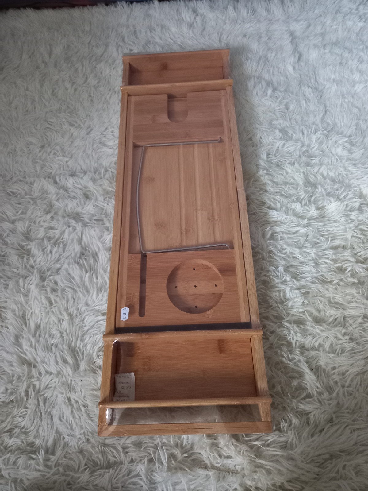 Nieuwe bamboe bed/badplank - 76 x 23 cm, Ophalen, Nieuw, Bruin, Overige typen