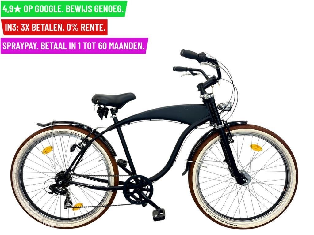 Herenfiets Chopper 26"/49cm/7ver - Garantie/Levering, Fietsen en Brommers, Fietsen | Heren | Herenfietsen, Overige merken, 9713 Bv Groningen