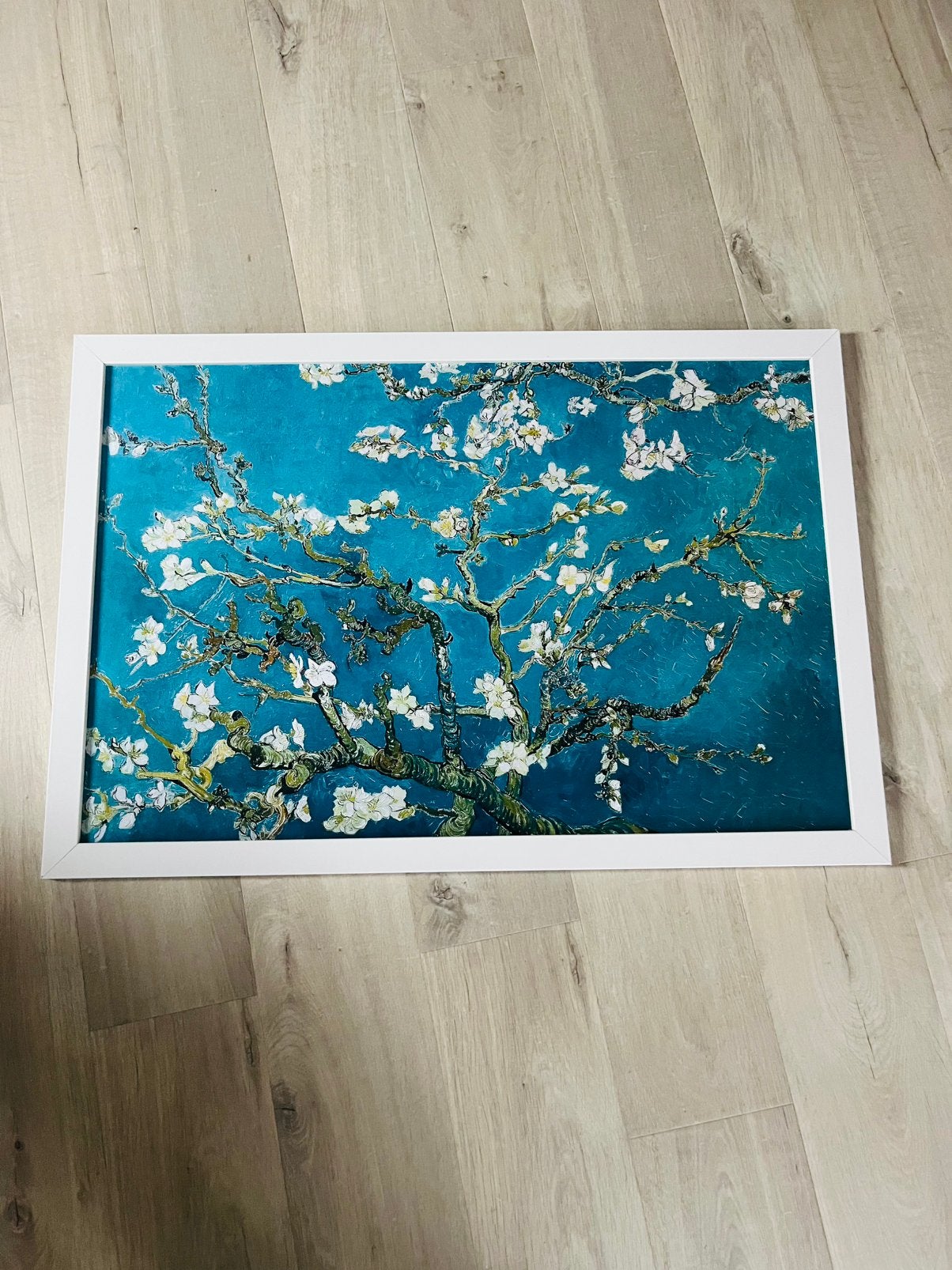 Van Gogh bloeiende amandelen, Ophalen