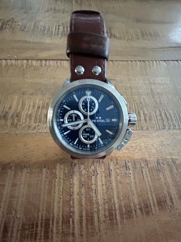 TW Steel Horloge - Heren Chronograaf, Sieraden, Tassen en Uiterlijk, Horloges | Heren, Overige merken, Staal, Polshorloge, Ophalen of Verzenden