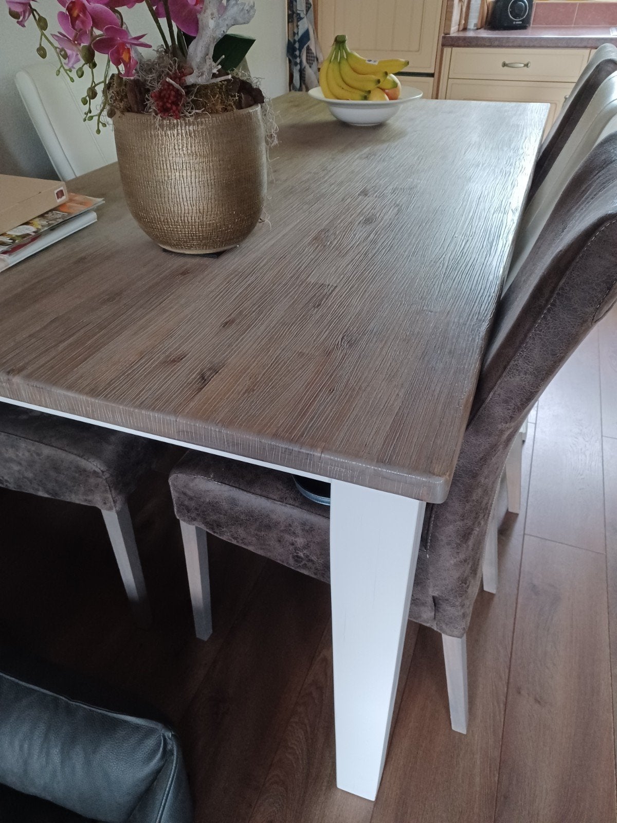 eetkamer tafel van Henders & Hazel met 6 stoelen., Ophalen, 200 cm of meer, 50 tot 100 cm, Zo goed als nieuw