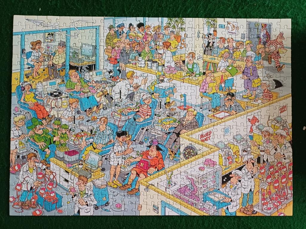 Jan van Haasteren Sanquin puzzel - 500 stukjes, Hobby en Vrije tijd, Ophalen of Verzenden, 500 t/m 1500 stukjes, Zo goed als nieuw