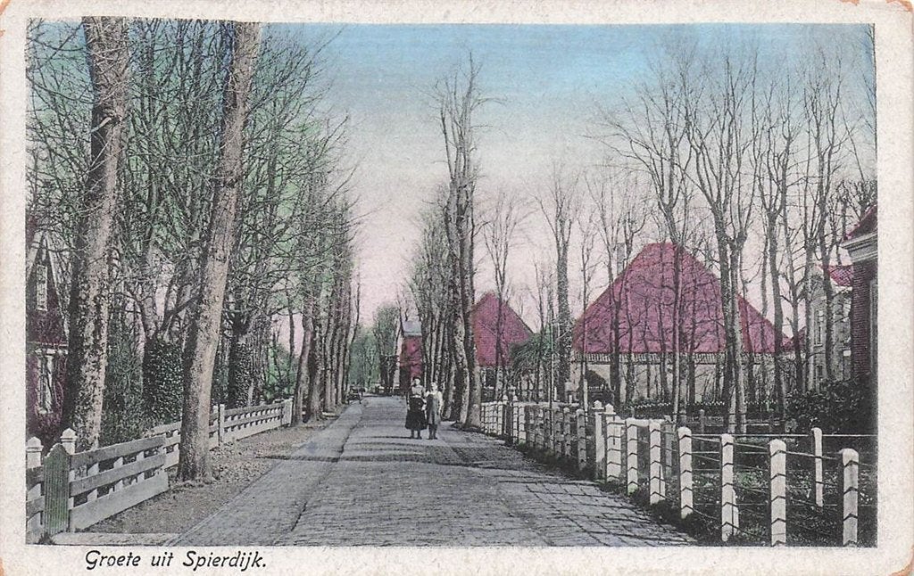703-137-023 Groete uit Spierdijk, Verzamelen, Ansichtkaarten | Nederland, Verzenden, Voor 1920, Noord-Holland