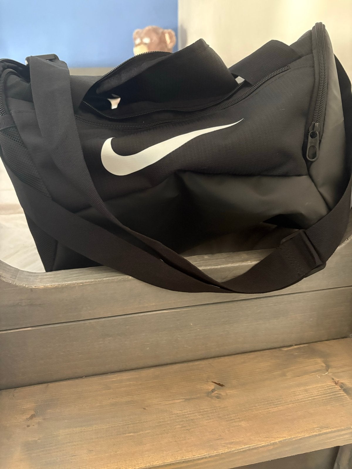 Nike sporttas - Klein formaat, zwart met wit logo, Ophalen, Gebruikt, Unisex volwassen