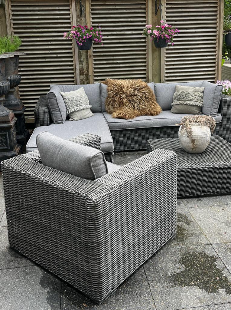 LOUNGESET | klaar voor de zomer ️, Ophalen, Zo goed als nieuw, Kunststof, Bank