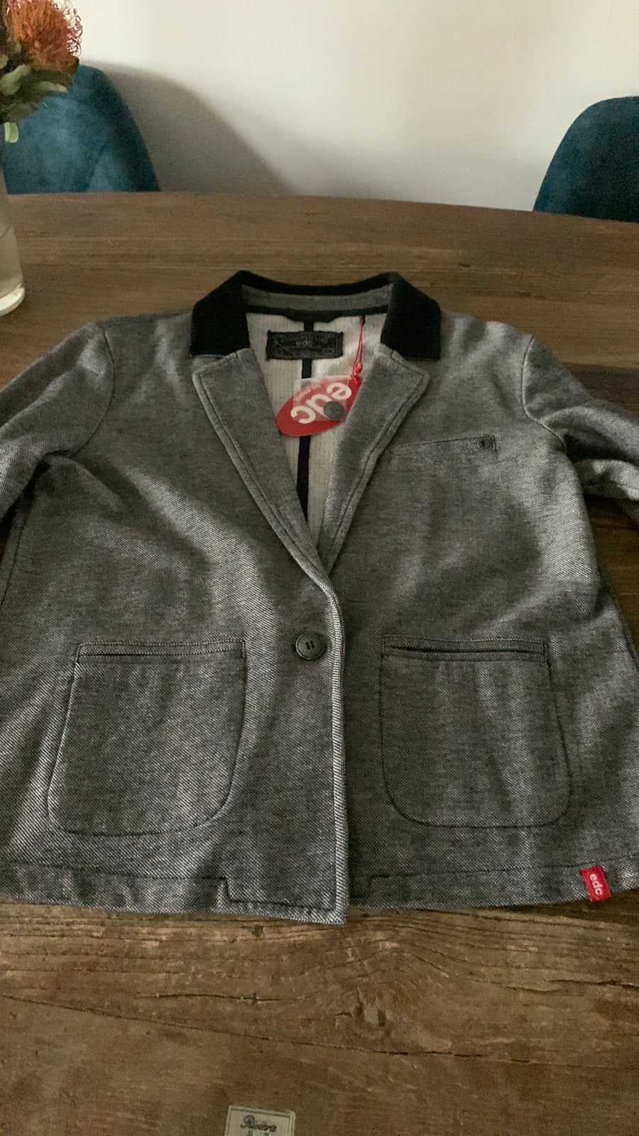 Dames tricot blazer EDC maat L, Ophalen, Nieuw, Blauw