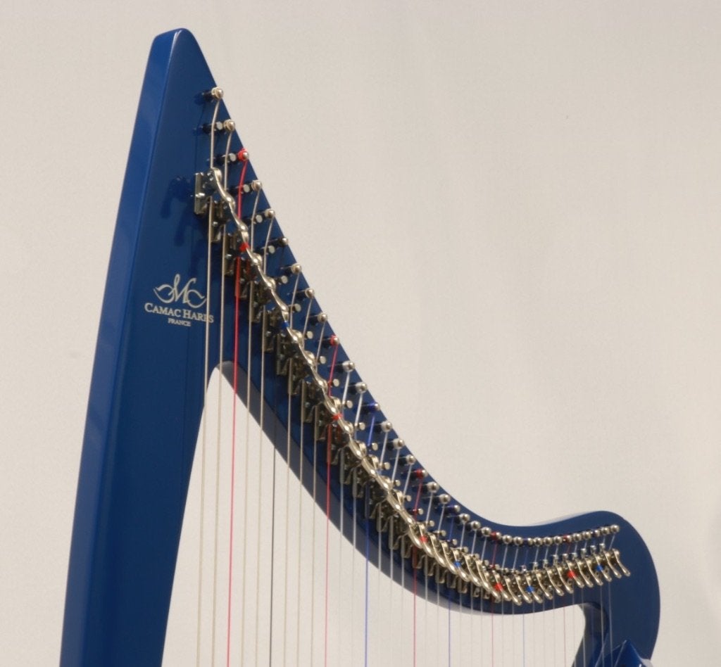 Camac DHC36 carbon-fiber elektroharp met veel accessoires, Ophalen, Zo goed als nieuw