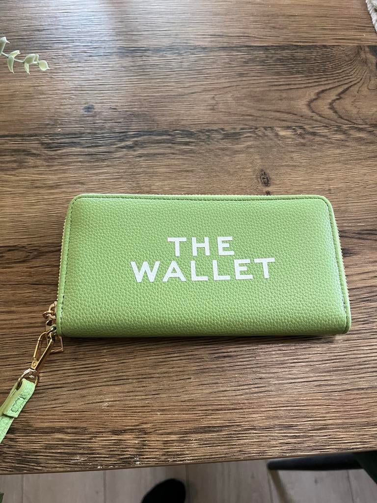 Groene portemonnee met 'THE WALLET' opdruk, Ophalen, Zo goed als nieuw, Groen, Overige merken