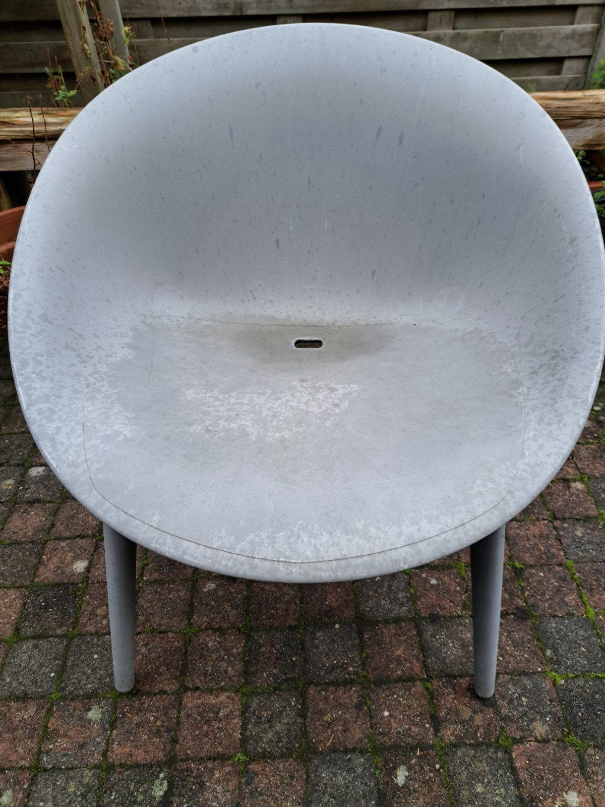 Grijze tuinstoel - Gebruikt, Ophalen, Gebruikt, Plastic