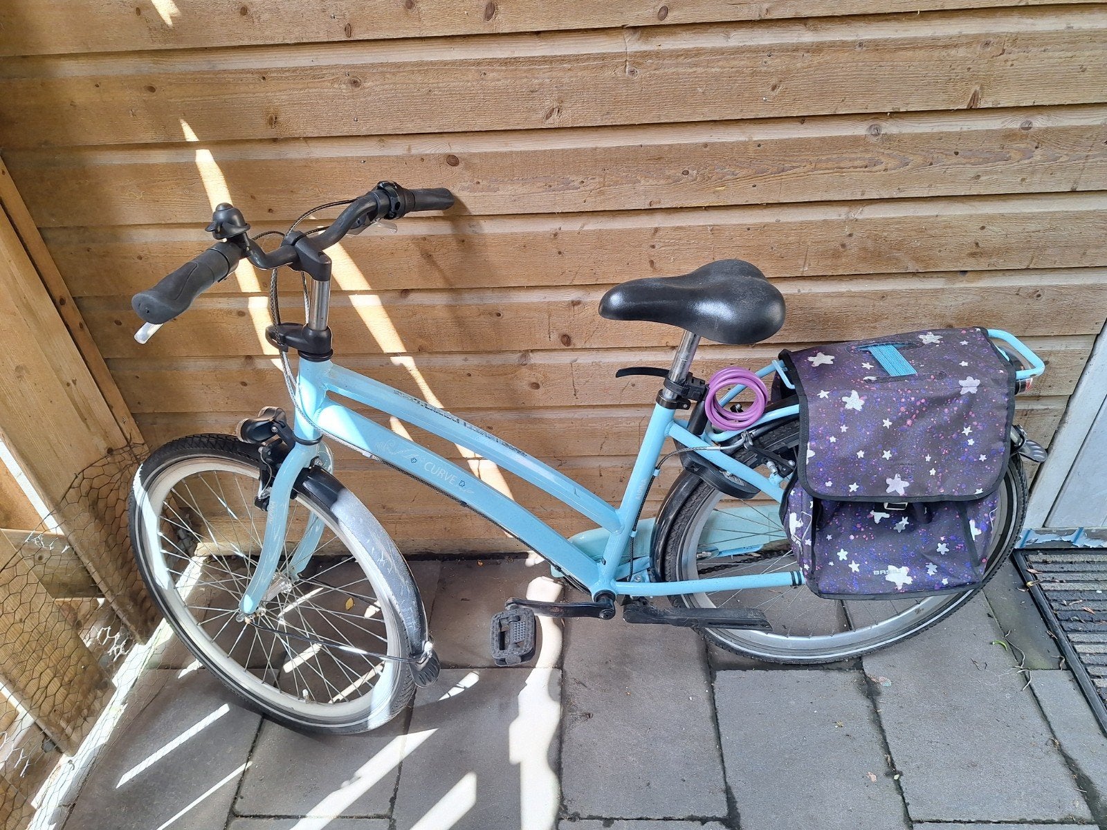 Lichtblauwe fiets, Fietsen en Brommers, Fietsen | Meisjes, 26 inch of meer, Gebruikt, Velgrem, Alpina
