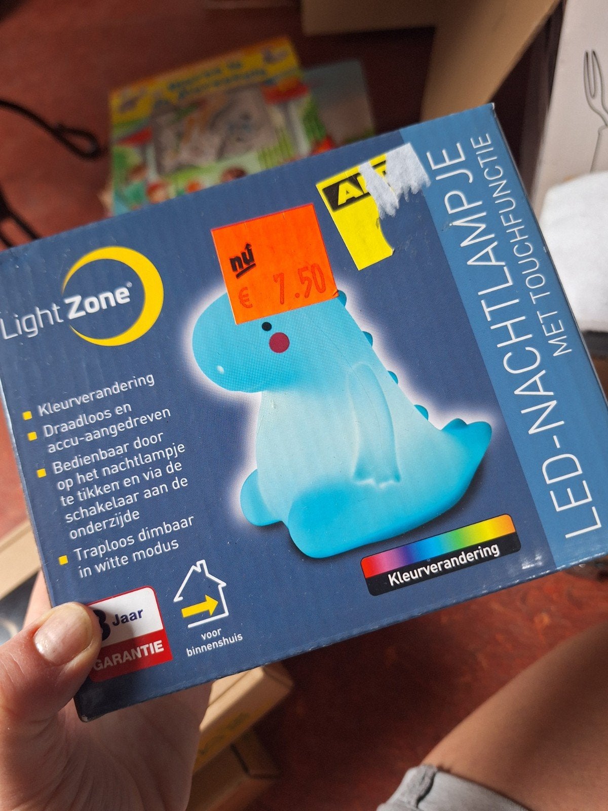 Dino lampje Aldi nieuw in verpakking, Ophalen, Nieuw, Draadloos, Lamp