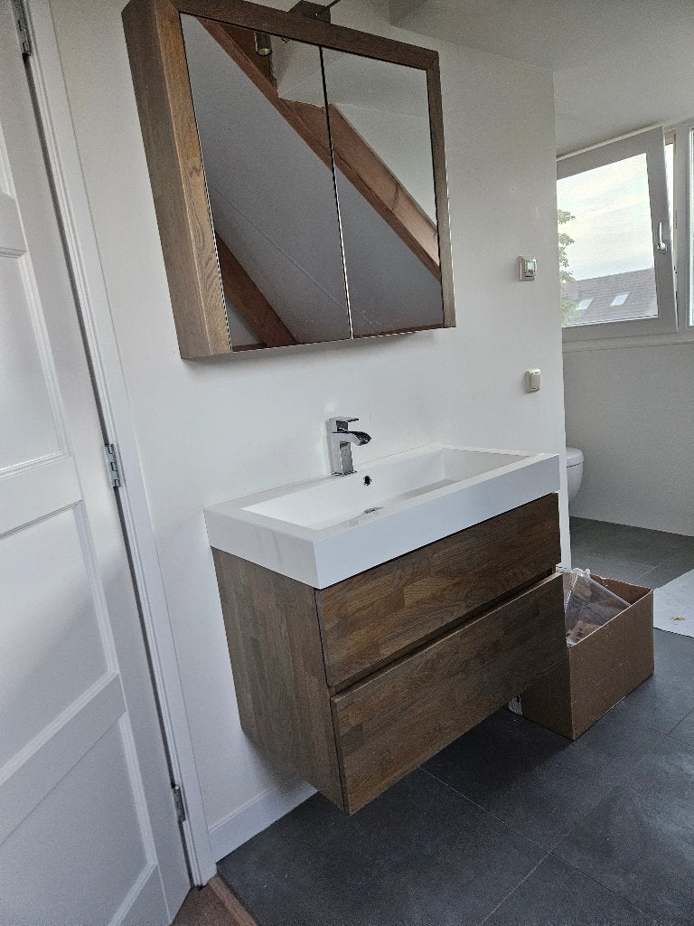 Badkamermeubel met spiegelkast, Ophalen, 50 tot 100 cm, Minder dan 100 cm, 25 tot 50 cm