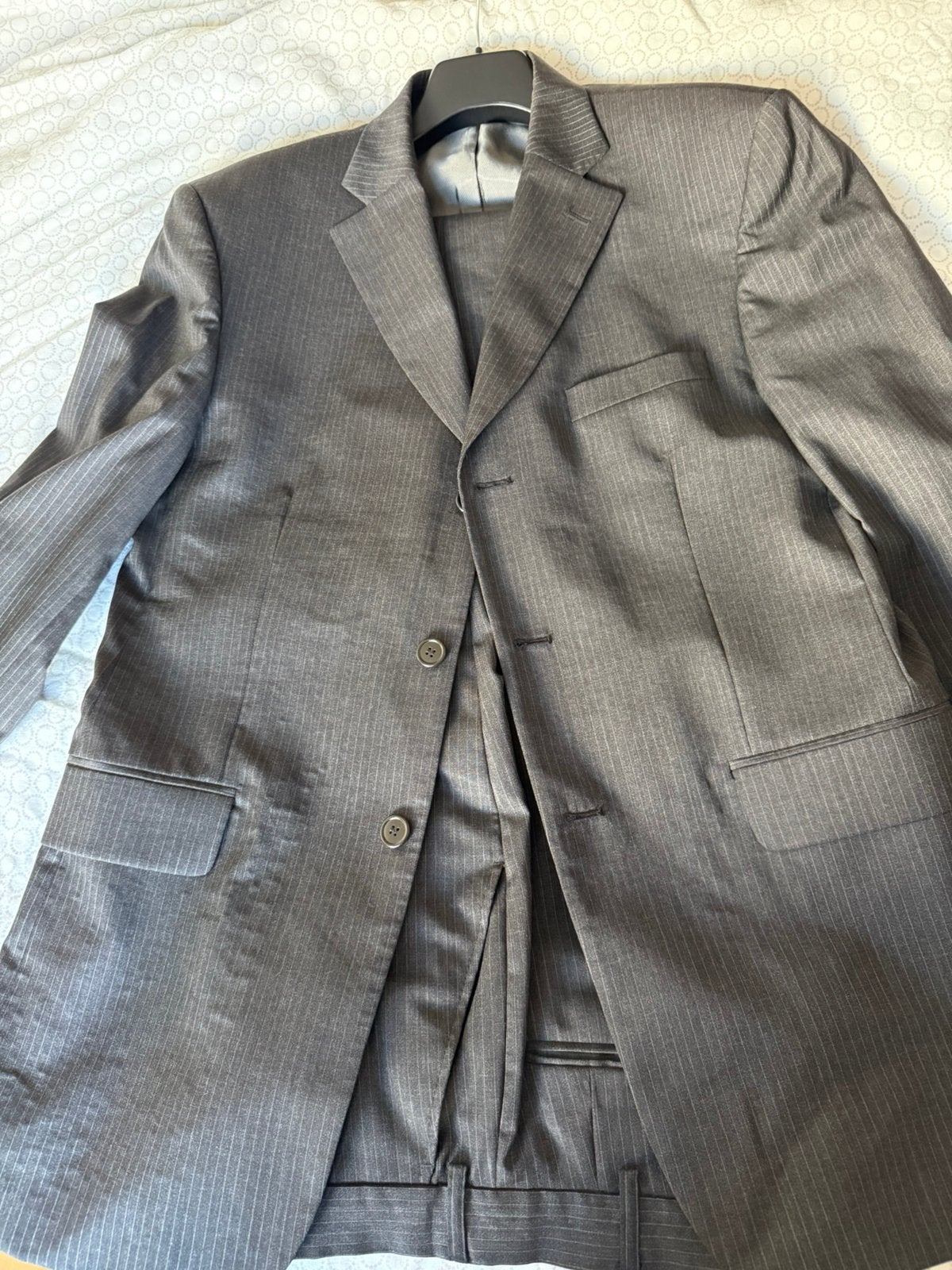 BELZONI (7) pak kostuum, grijs met streepje, maat 52, Kleding | Heren, Ophalen of Verzenden, Zo goed als nieuw, Maat 52/54 (L)