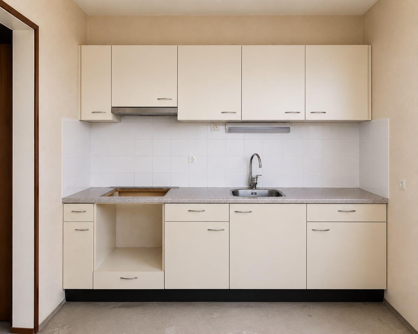 Complete keuken, gedemonteerd, incl spoelbak en kraan, Huis en Inrichting, Keuken | Complete keukens, Ophalen, Gebruikt, Enkelwandige keuken