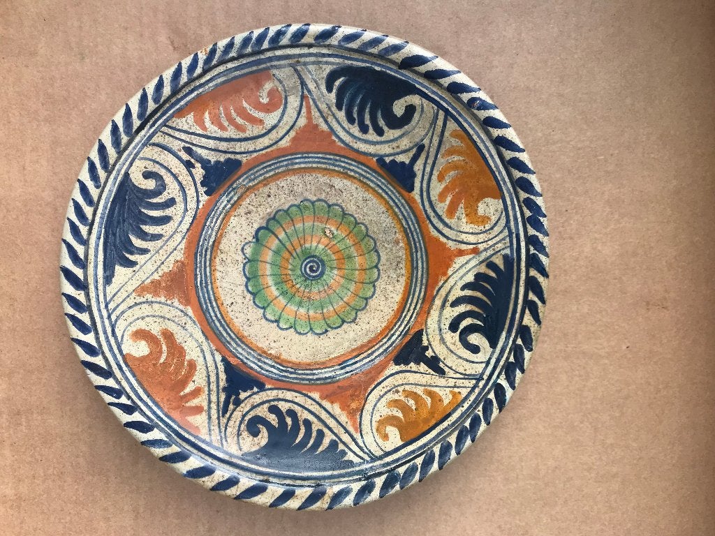 Majolica bord ca.1600 bodemvondst, Ophalen of Verzenden