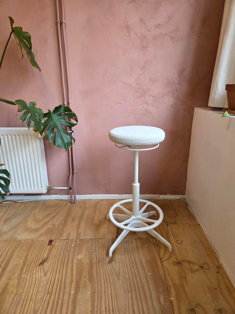 Lidkullen Ikea Zit/Sta bureau kruk, Ophalen, Wit, Zo goed als nieuw, Bureaukruk