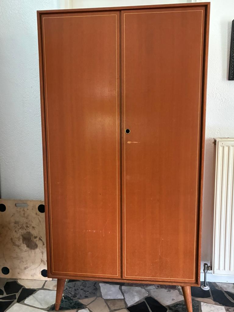 Vintage klerenkast, Ophalen, Met deur(en), Gebruikt, 50 tot 100 cm