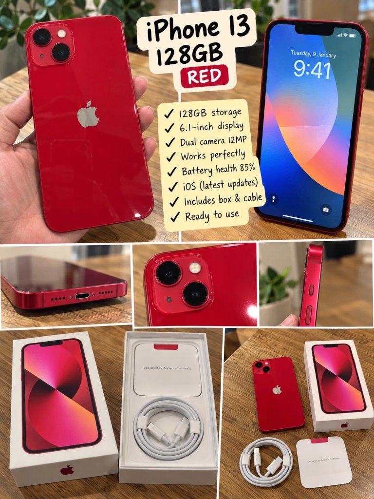 iPhone 13 (PRODUCT)RED 128 GB - Zo goed als nieuw, 128 GB, IPhone 13, Ophalen of Verzenden, Zo goed als nieuw