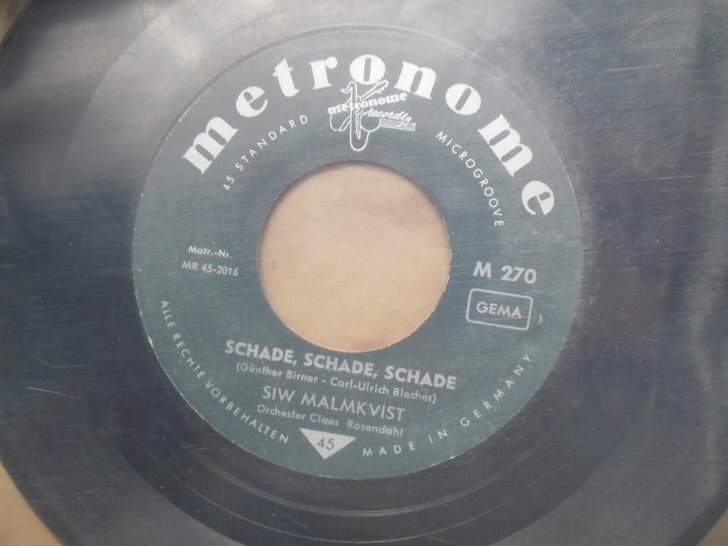 single siw malmkvist metronome vinyl records 45rpm 7inch, Gebruikt, 7 inch, Single, Ophalen of Verzenden