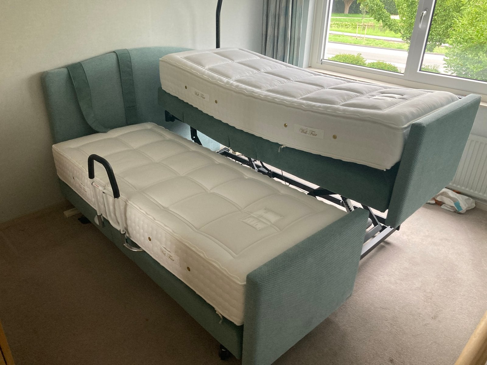 Well Fair Box Spring Medisch 2 persoons hoog-laagbed zorgbed, Ophalen, Verstelbaar, Tweepersoons, Zo goed als nieuw