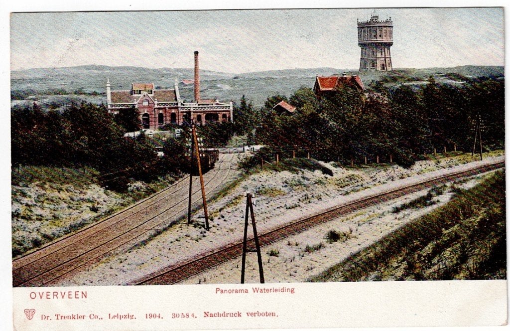Overveen 1905. Panorama Waterleiding., Ophalen of Verzenden, Voor 1920, Ongelopen, Noord-Holland