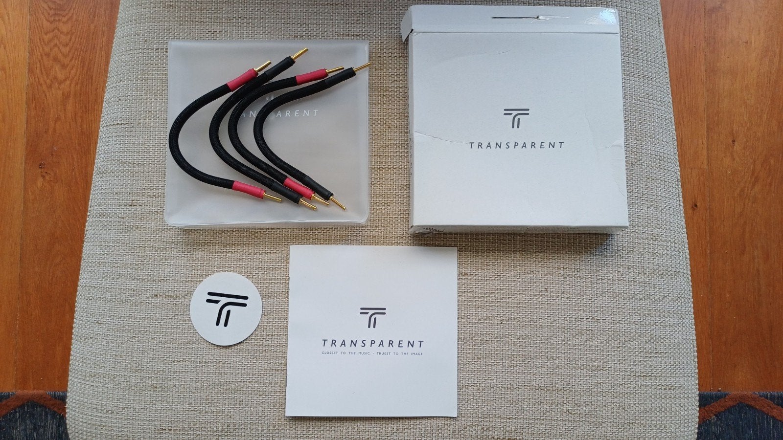 Transparent Premium Bi-Wire Jumpers - high end, als nieuw, Ophalen of Verzenden, Zo goed als nieuw, Minder dan 2 meter, Luidsprekerkabel