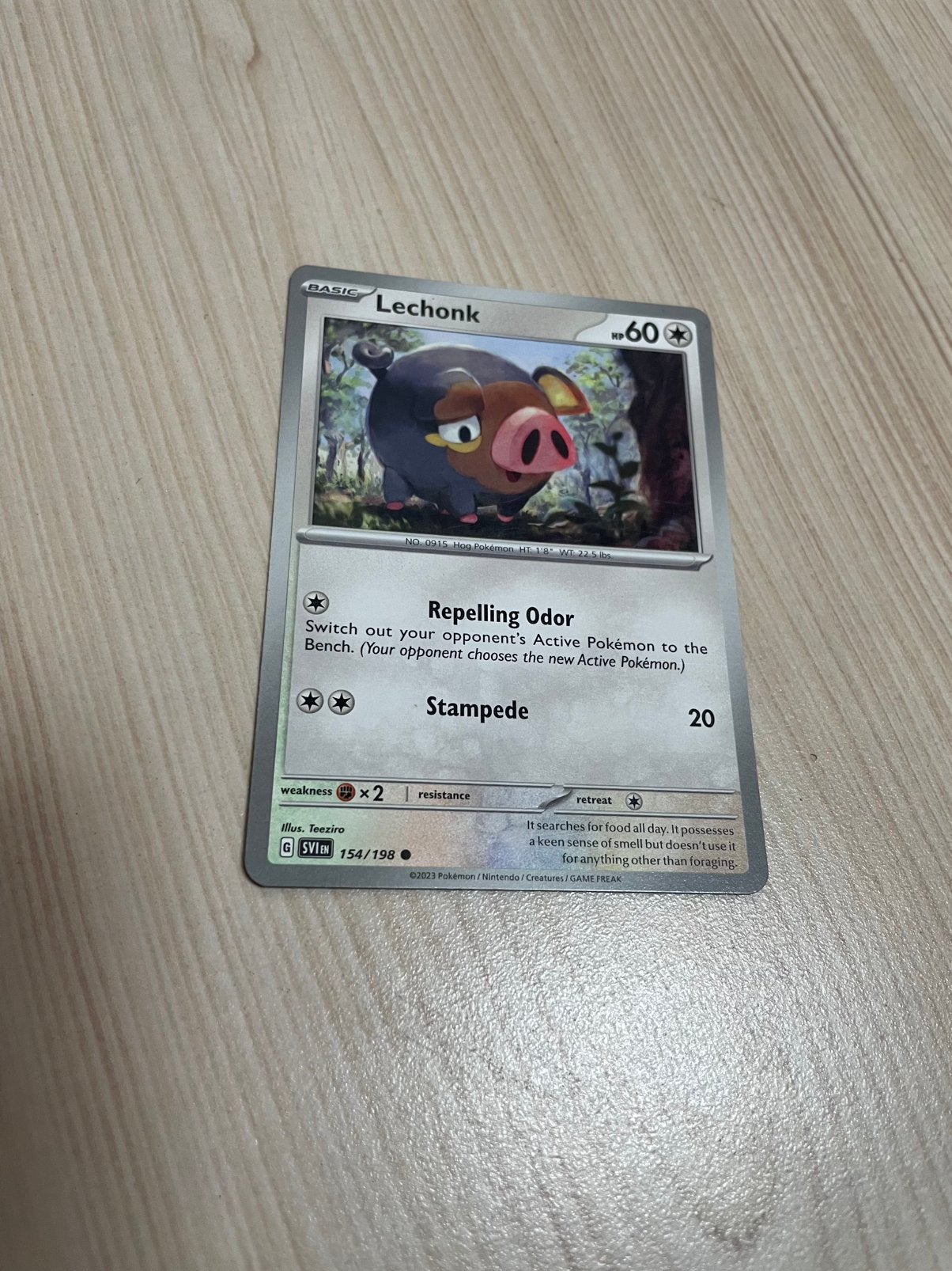 Pokémon kaart: Lechonk, Ophalen of Verzenden, Nieuw, Losse kaart