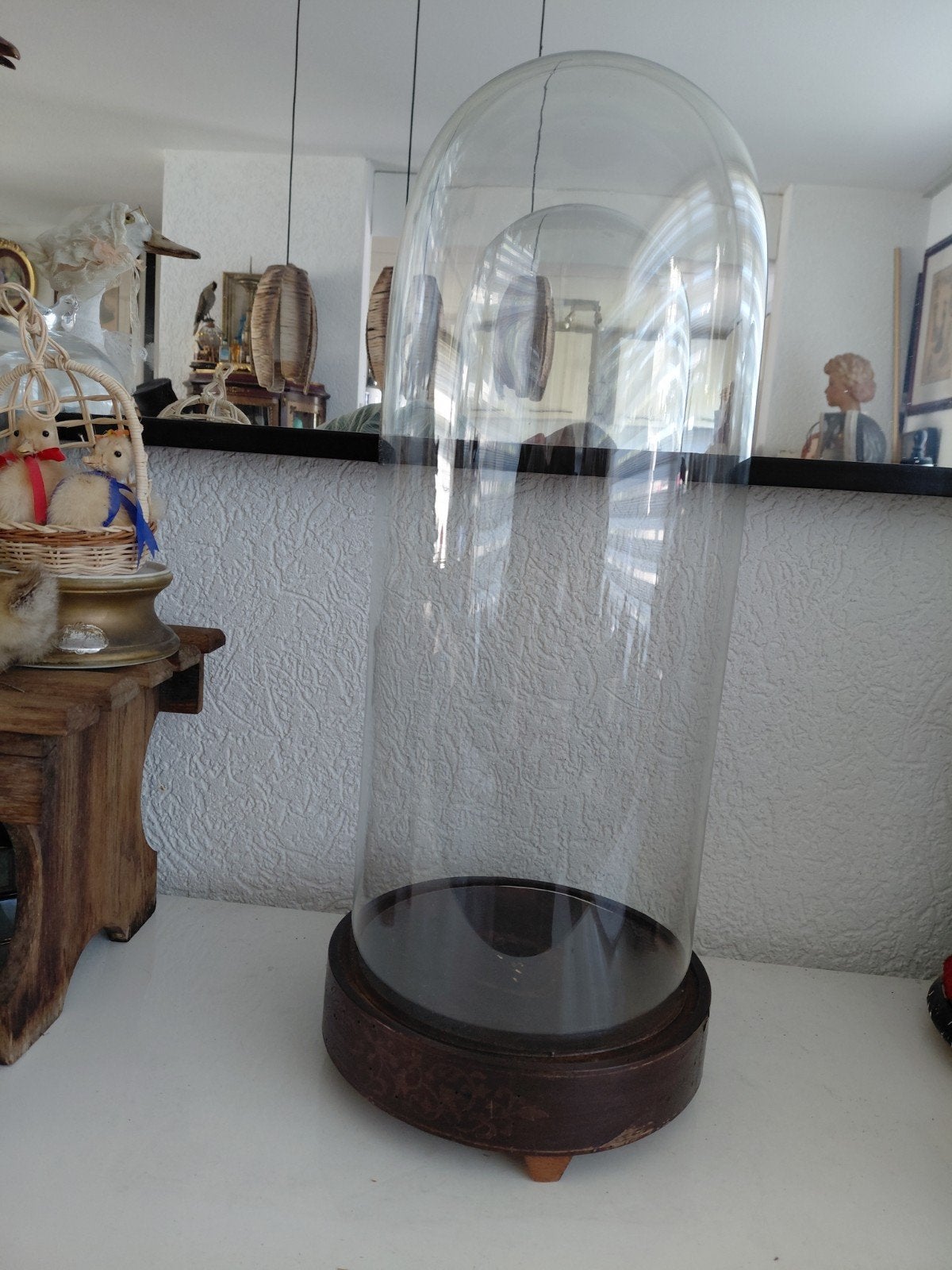Grote oude stolp met mooie onderzetter, Ophalen of Verzenden