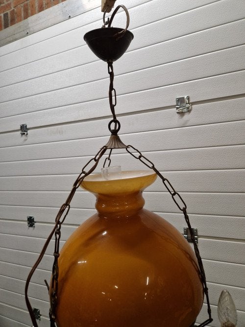 hanglamp petroleum lamp op stroom, Huis en Inrichting, Ophalen of Verzenden, 'T Olde Gre-j, Info@toldegrej.nl, Endepoelstraat 20f Didam