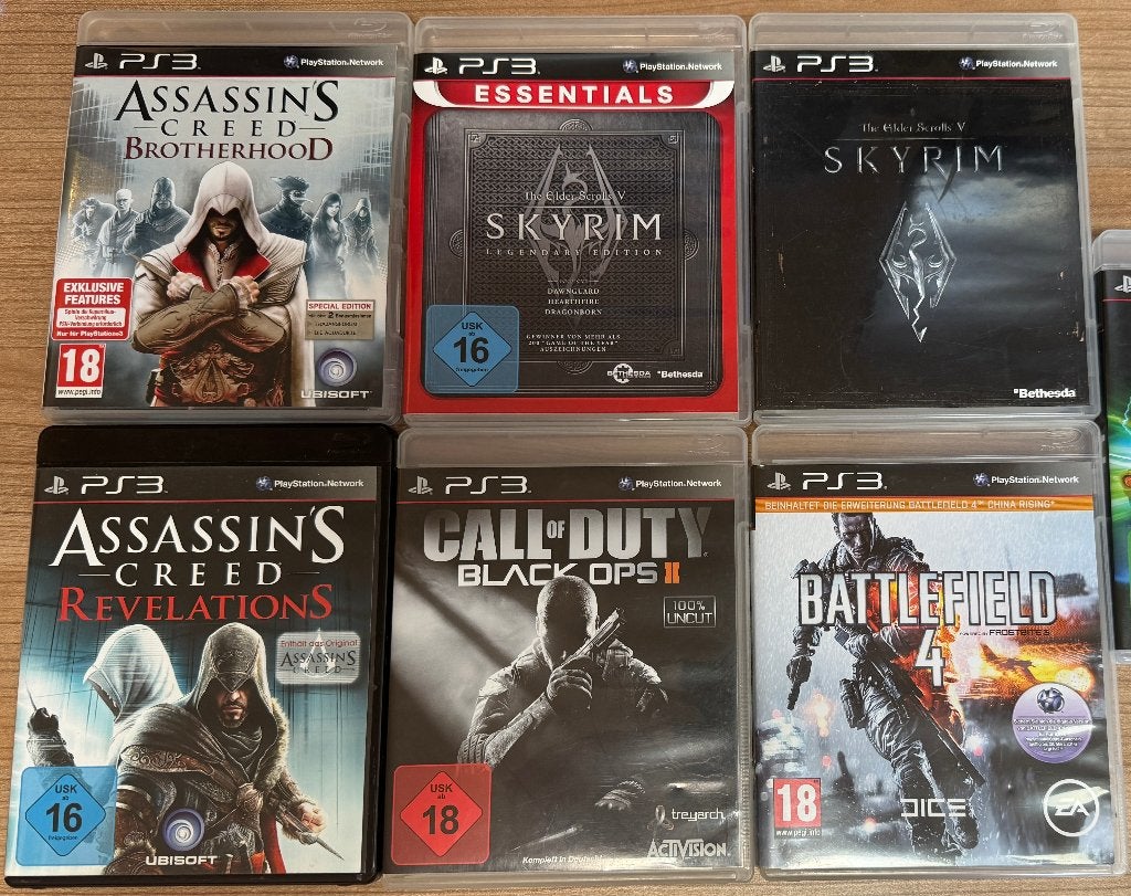 6x PS3 games – Assassin’s Creed, Skyrim, COD, Battlefield 4, Avontuur en Actie, Gebruikt, Vanaf 18 jaar, Verzenden