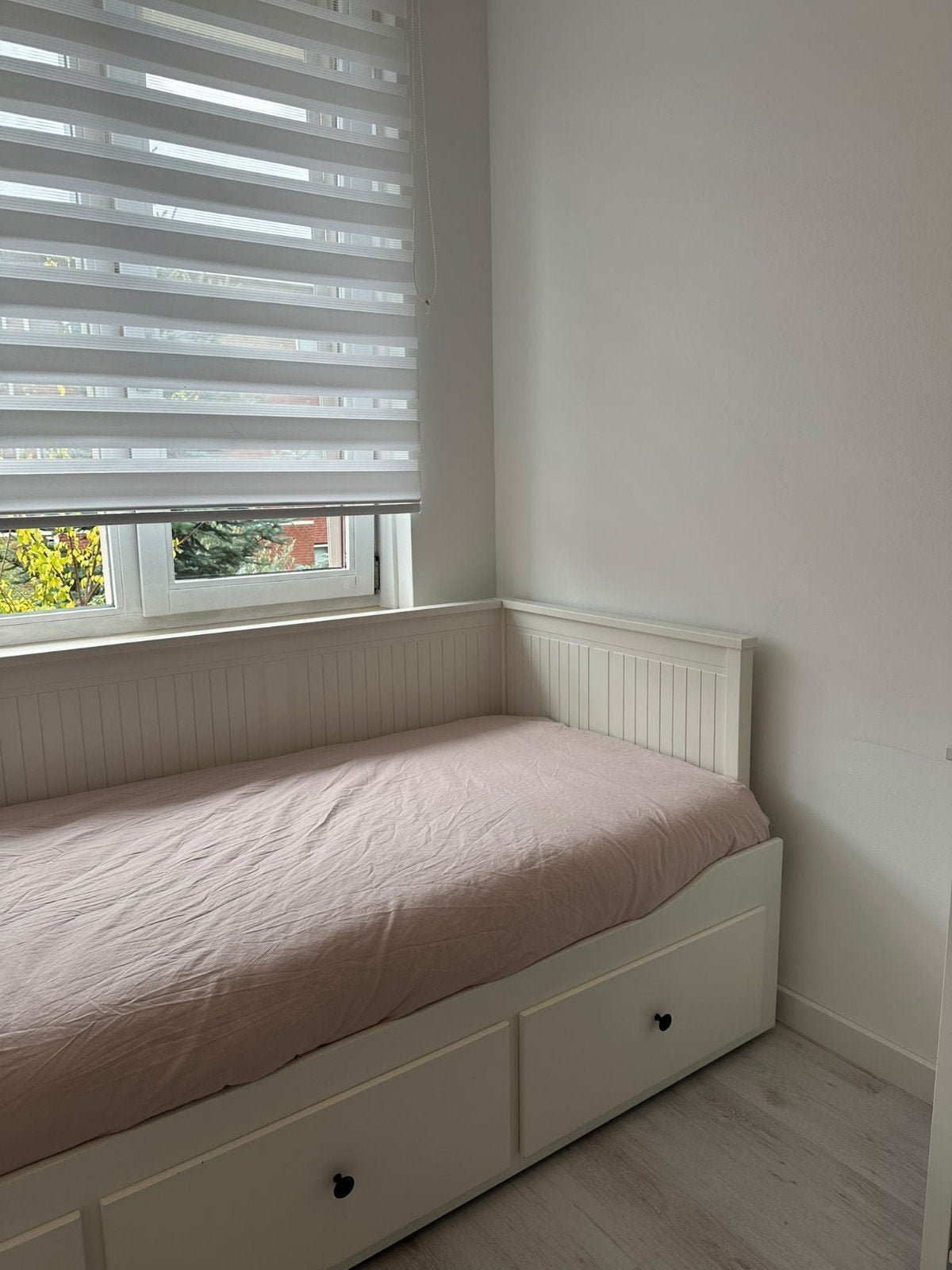 IKEA Hemnes bedbank met 3 lades, Ophalen, Gebruikt, Wit, Tweepersoons