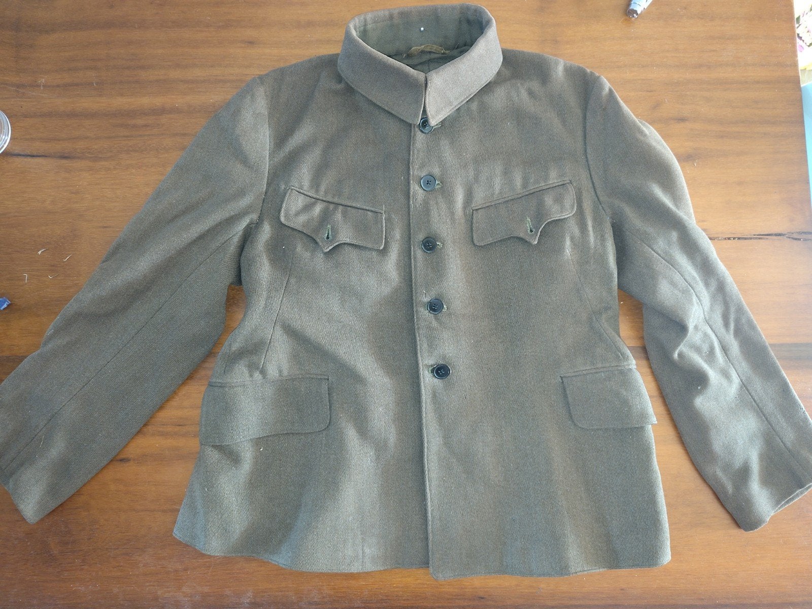 Japanse uniformjas WO2 inc stempel en document, Verzamelen, Ophalen of Verzenden, Landmacht, Azië, Kleding of Schoenen