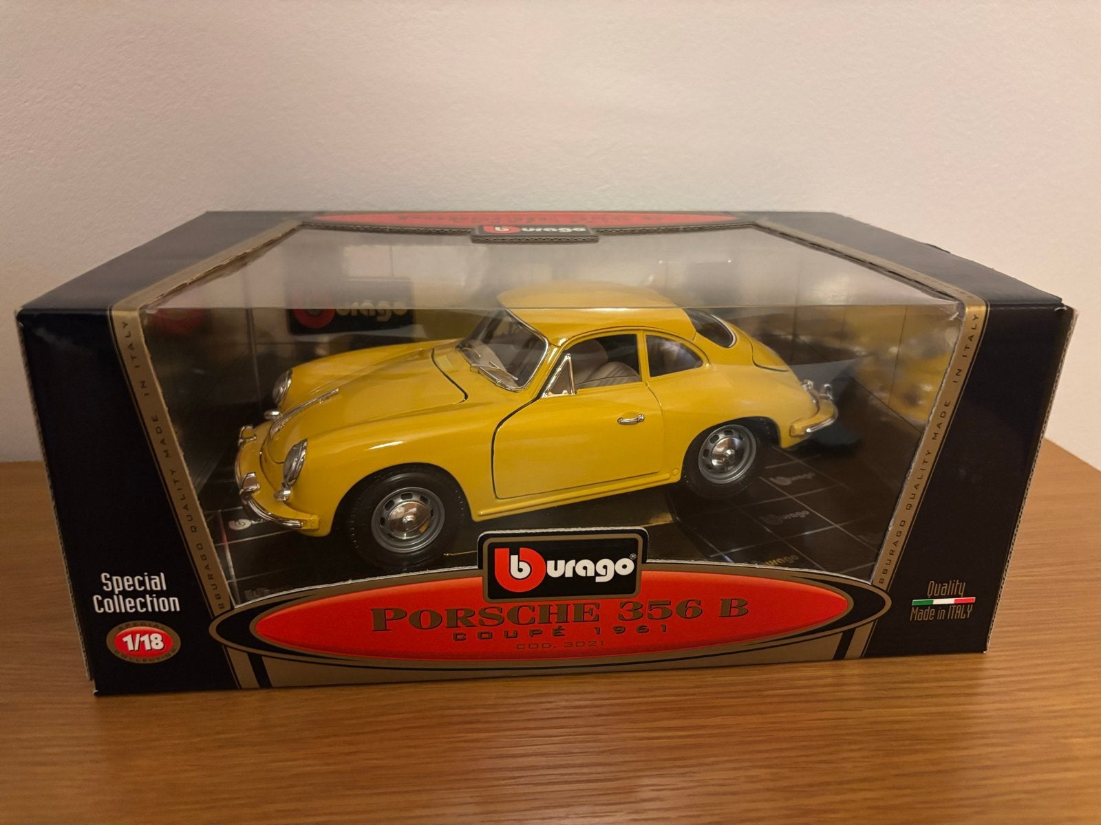 Bburago Porsche 356 B Coupé 1961 - Schaalmodel 1:18, Ophalen of Verzenden, Zo goed als nieuw, Auto, Bburago