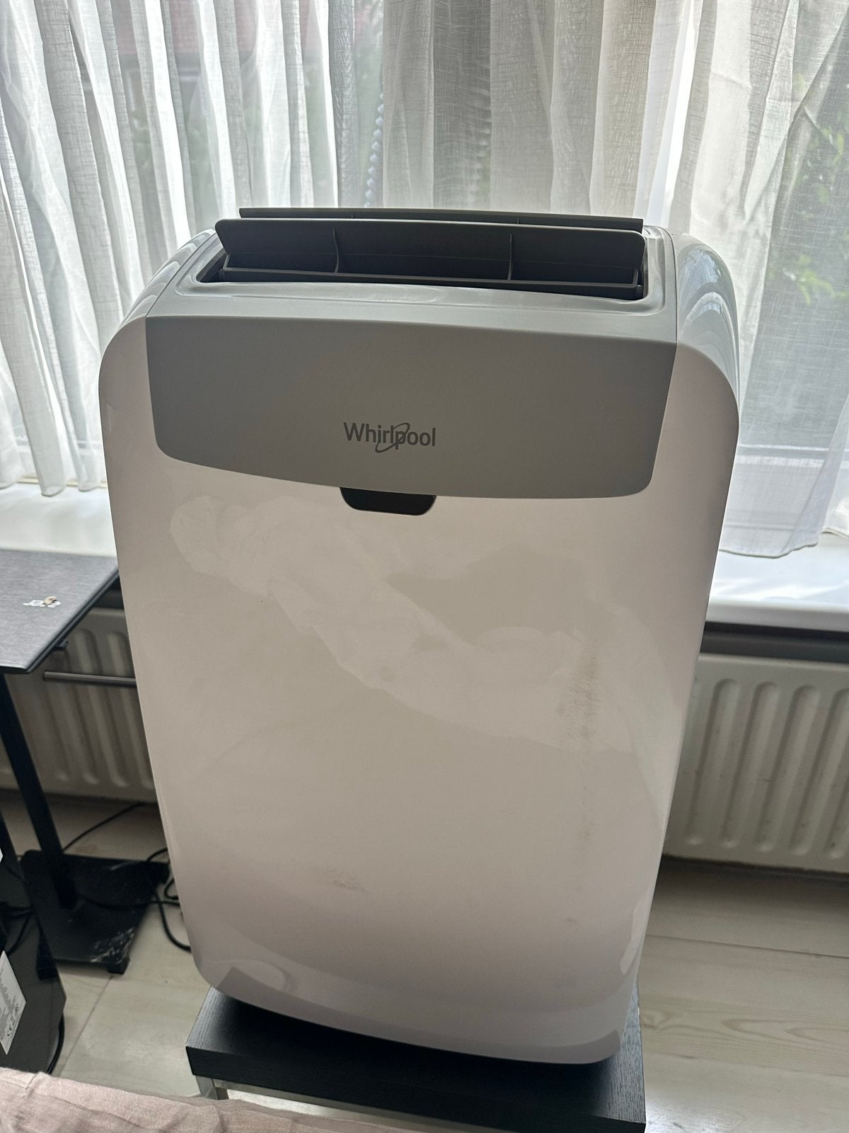 Whirlpool Mobiele Airco 12000 BTU, Ophalen, 3 snelheden of meer, Zo goed als nieuw, Koelen en Ontvochtigen