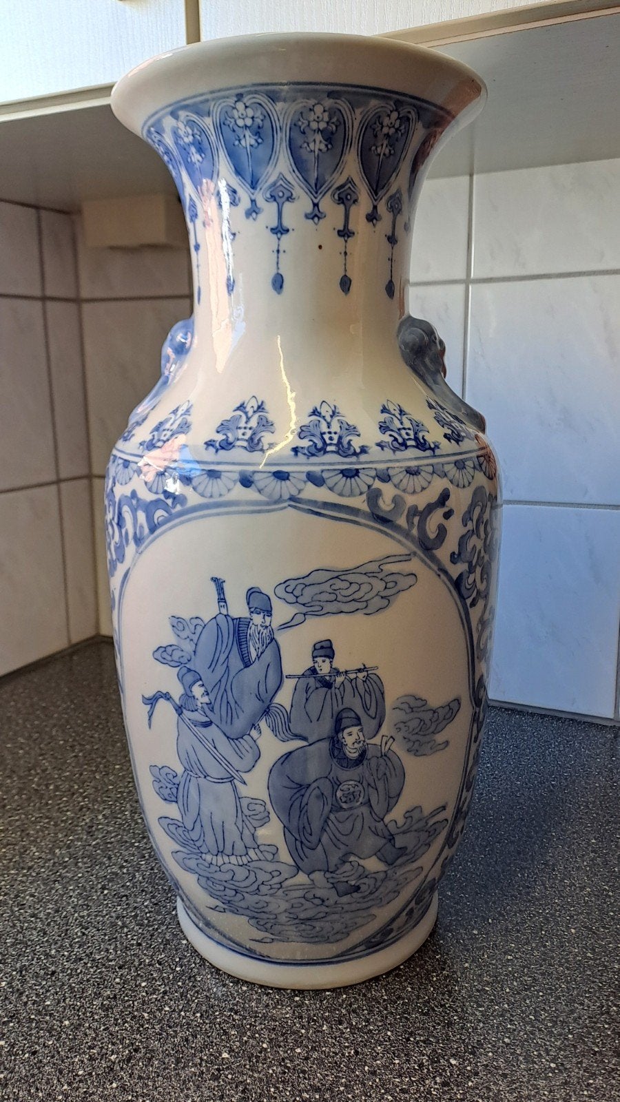 Grote Chinese vaas 48 cm jaren 50, Ophalen