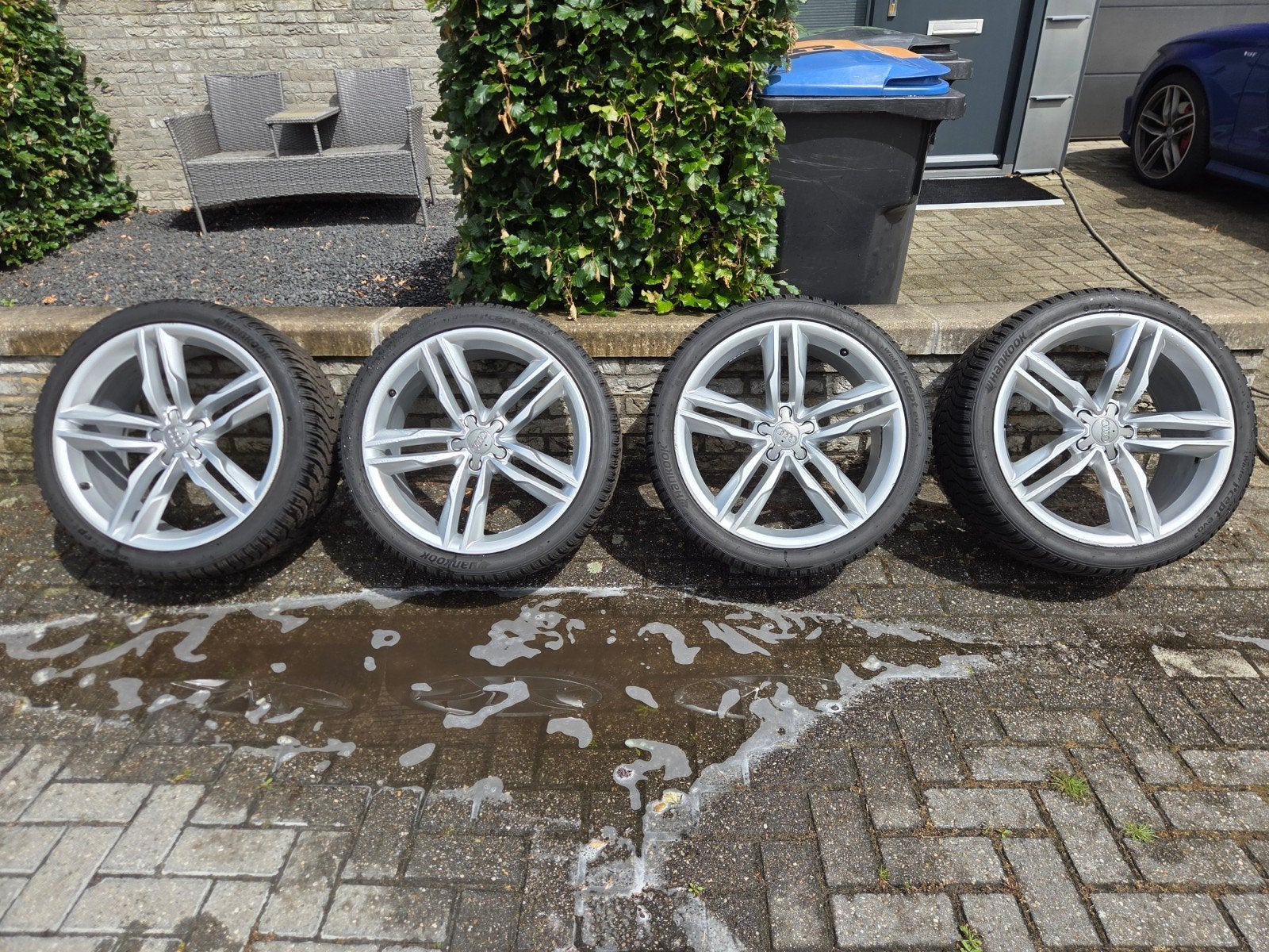 Audi A6 velgen + Hankook winterbanden 265/35R20 7.5mm, Auto-onderdelen, Ophalen, Gebruikt, 265 mm, Banden en Velgen