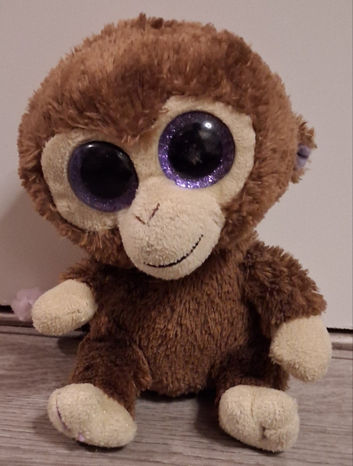 ty beanie boo aap Coconut 16 cm, Overige karakters, Ophalen of Verzenden, Zo goed als nieuw, Klein (minder dan 20 cm)