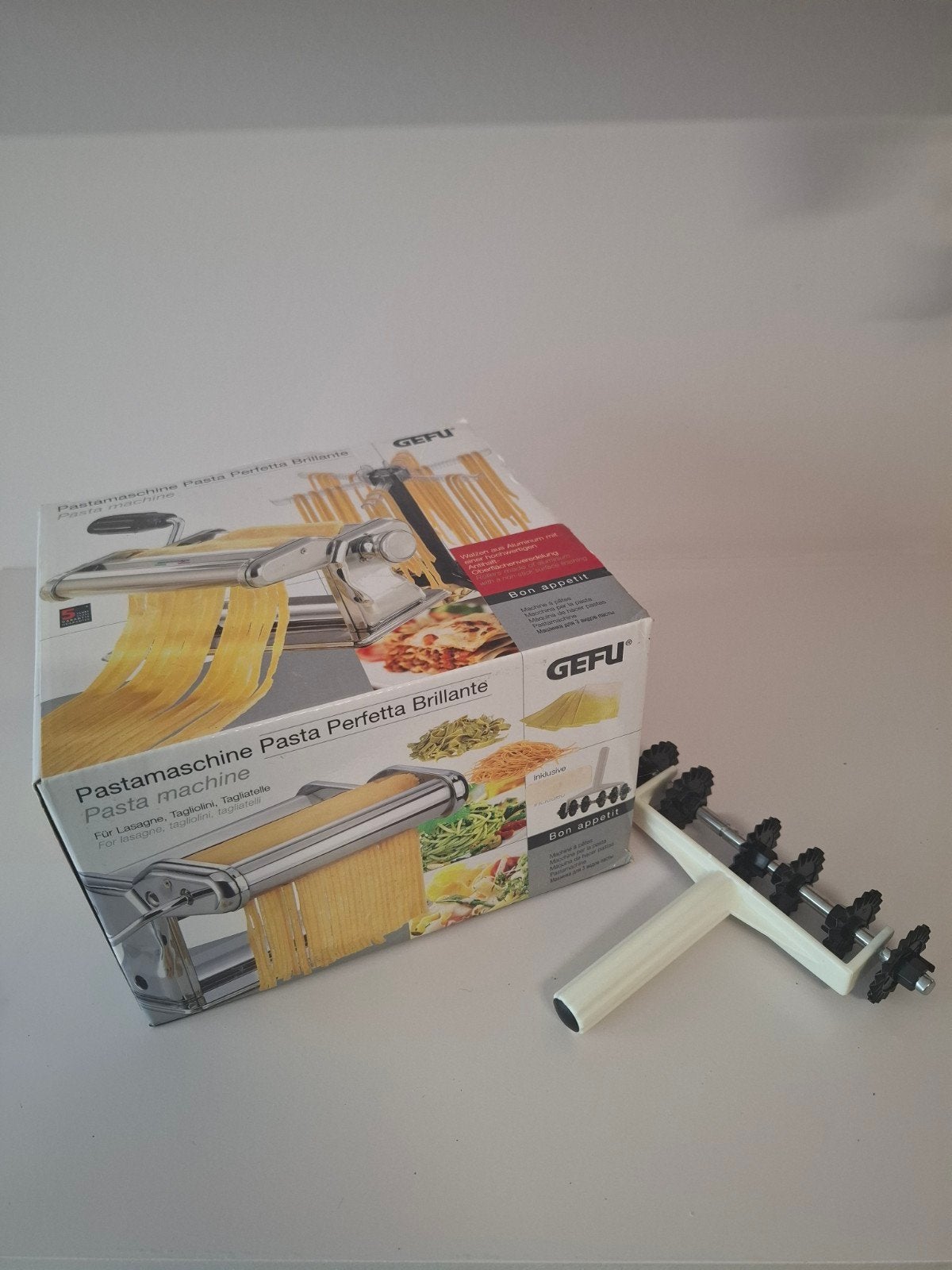 Gefu Pastamachine Pasta Perfetta Brillante, Zilver, Ophalen of Verzenden, Zo goed als nieuw, Metaal