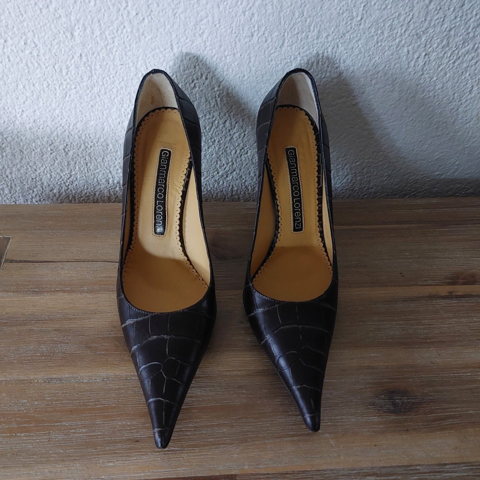 Bruine Gianmarco Lorenzi pumps maat 36, Pumps, Bruin, Ophalen of Verzenden, Gianmarco Lorenzi