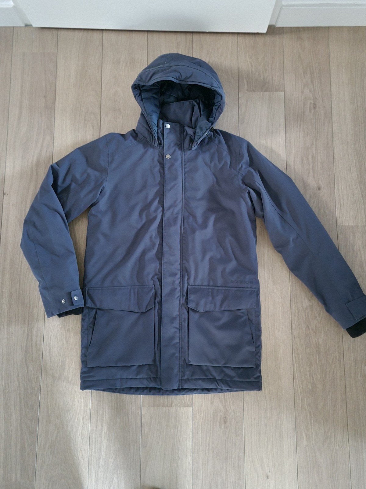 Didriksons winterjas jas parka blauw wind en waterdicht mt m, Ophalen of Verzenden, Zo goed als nieuw, Maat 48/50 (M), Blauw