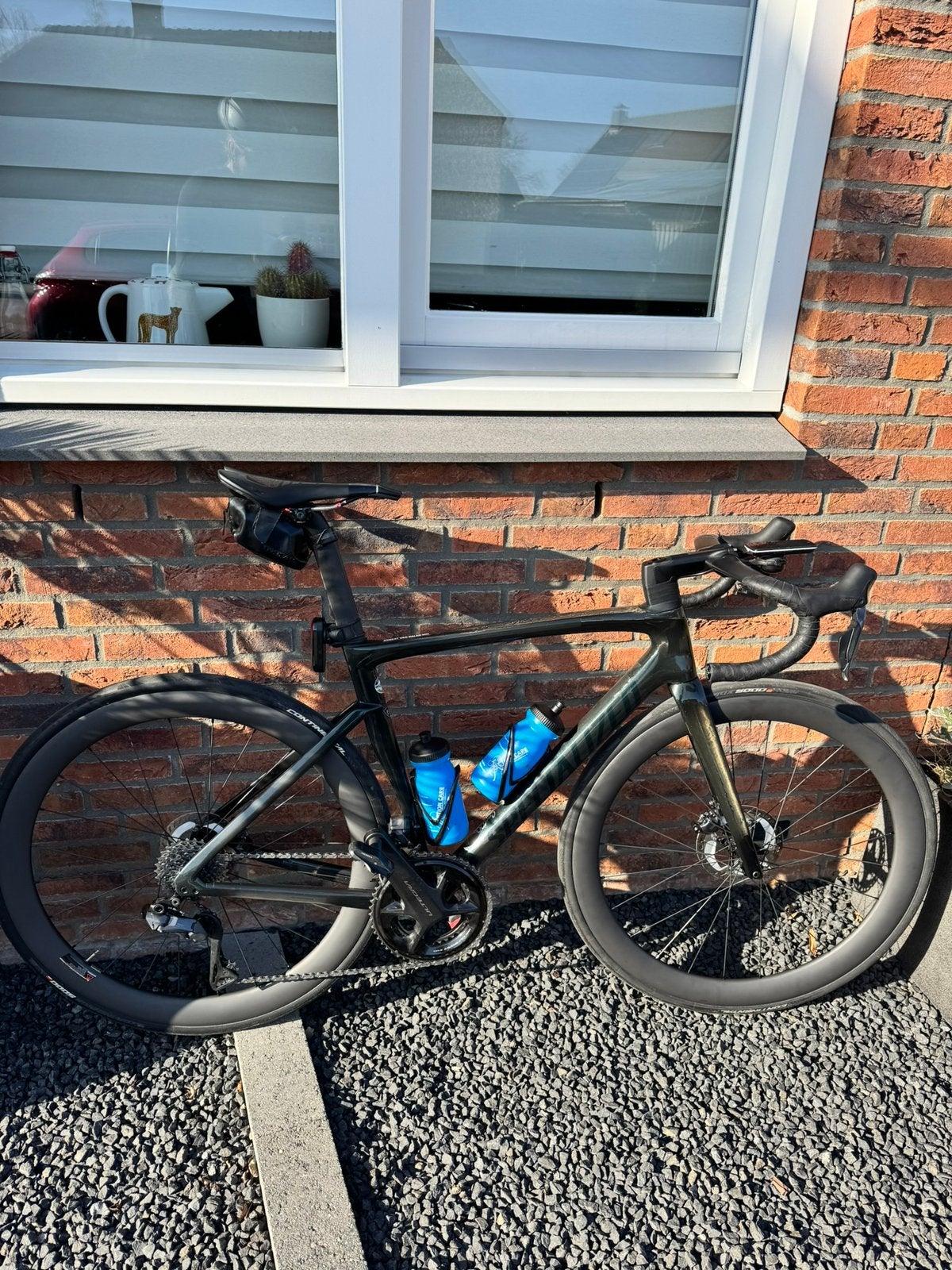 Carbon wielset shimano body 50mm, Ophalen, Zo goed als nieuw, Carbon