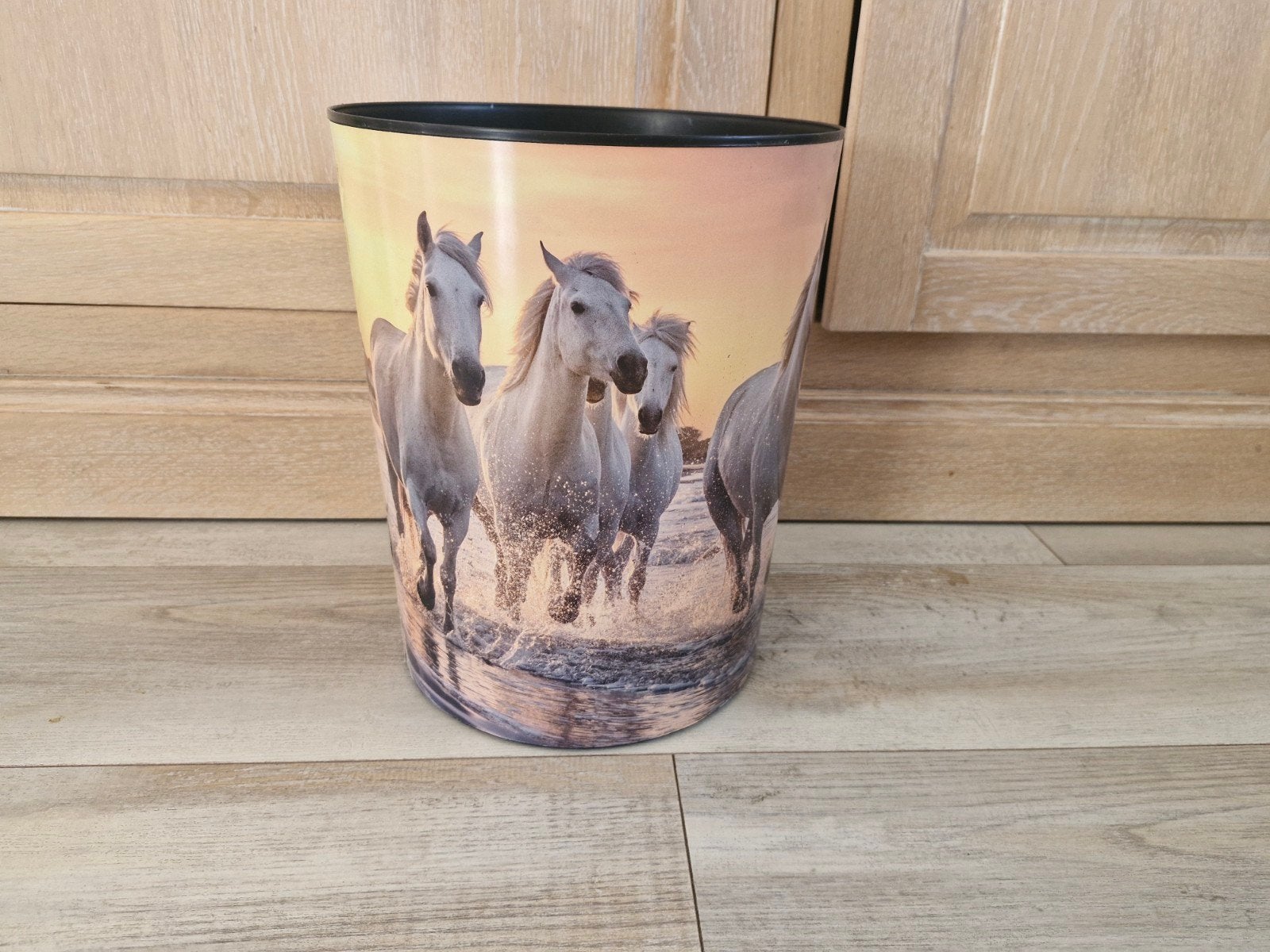 Prullenbak met paardenprint - Laufder, Ophalen, Gebruikt, Meerkleurig, Kunststof