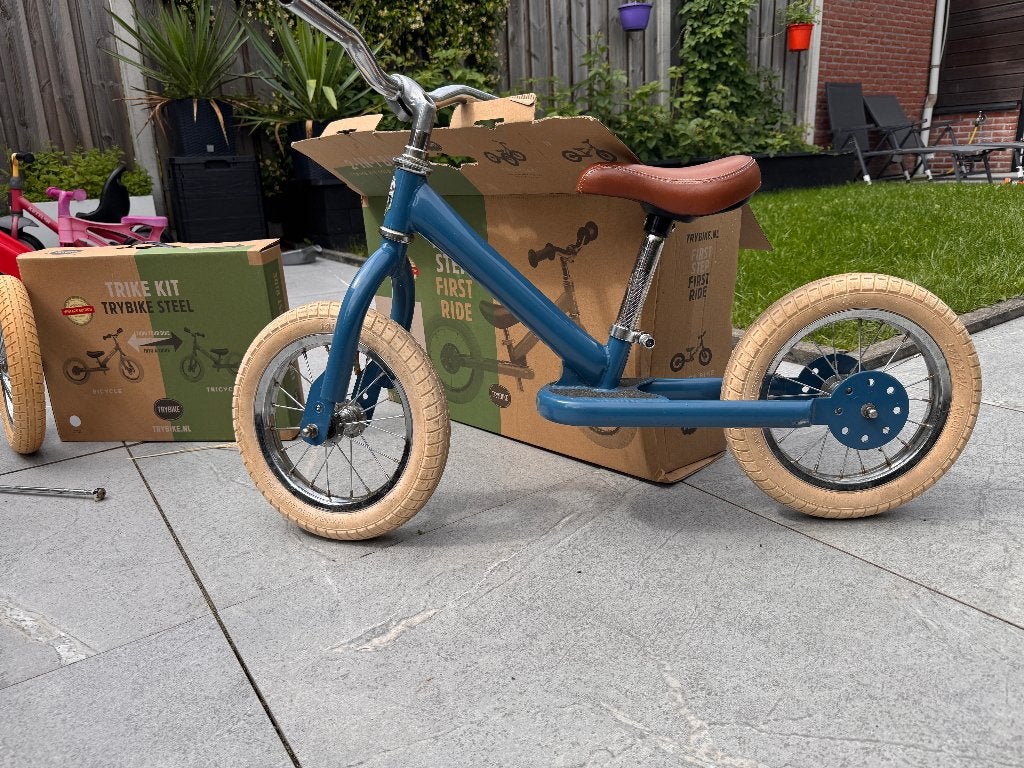 Trybike Steel loopfiets / driewieler set – blauw, Ophalen, Gebruikt, Trybike