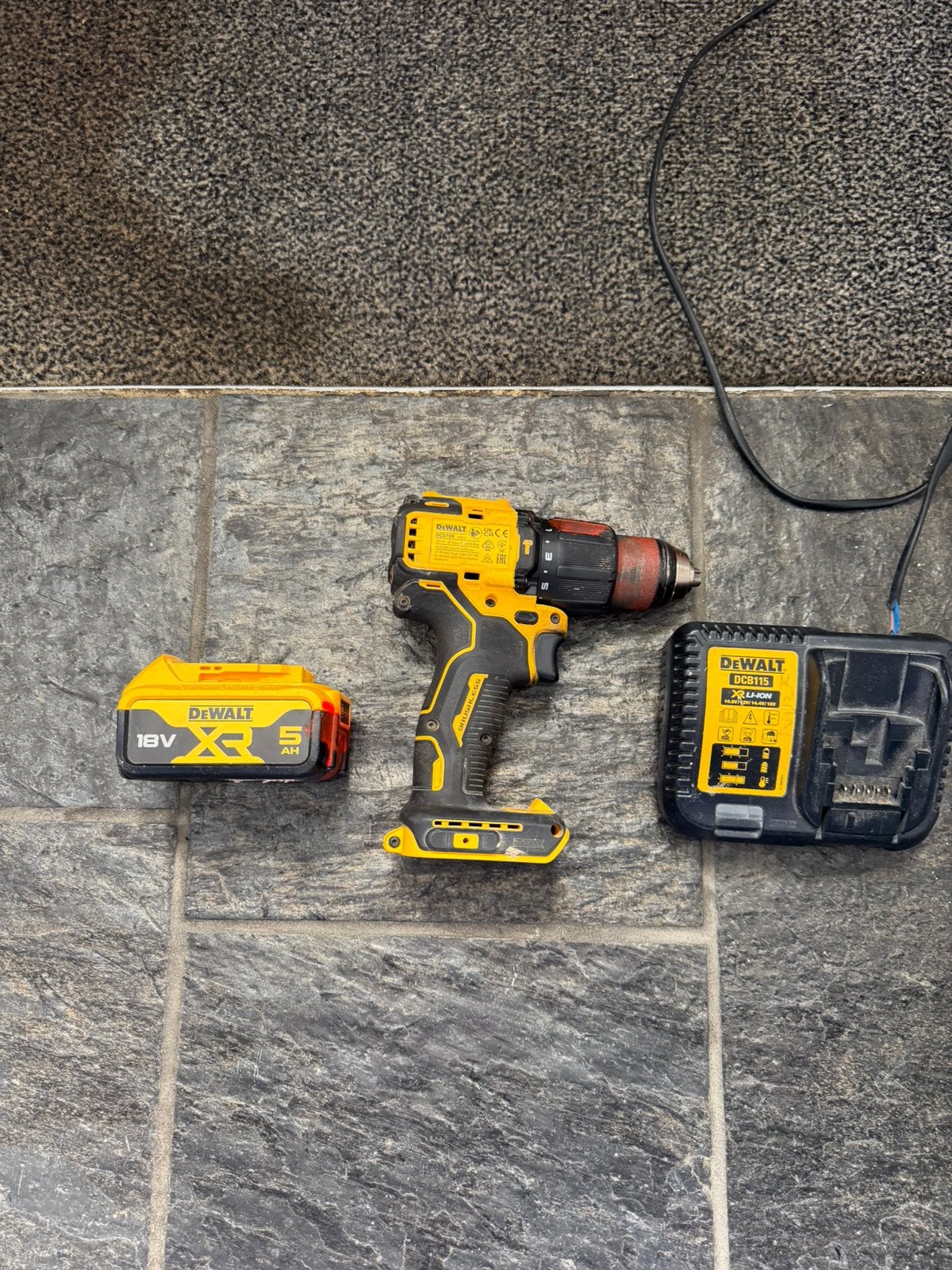 DeWalt DCD709 18V XR Accuboormachine Brushless5.0Ah Accu & O, Ophalen of Verzenden, Zo goed als nieuw, Boor- en Schroefmachine